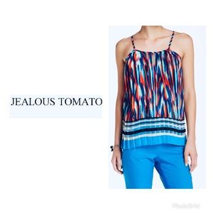Jealous tomato mixed print plated tank